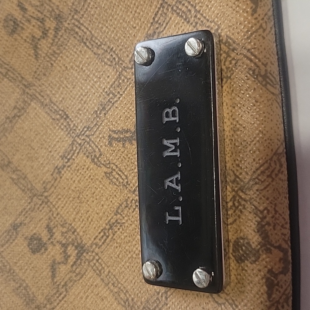 Y2k Vintage L.A.M.B Gwen Stefani Icon Stencil Wristlet Clutch Wallet - Picture 4 of 11